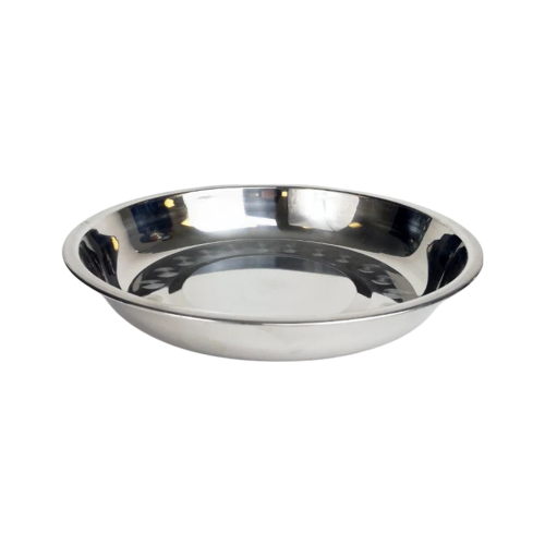 22CM STAINLESS STEEL PLATE WIDE RIM