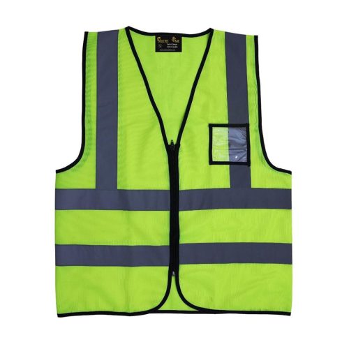 REFLECTIVE VEST WITH ZIP & ID Pouch