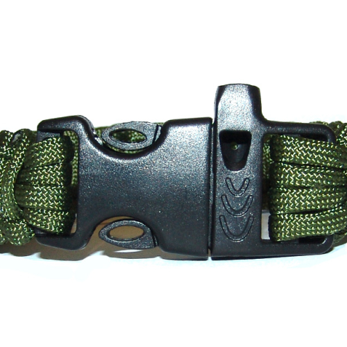 PARACORD BRACELET WITH WHISTLE / FLINT