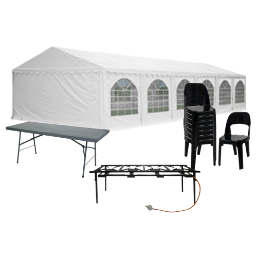 6M X 12M FREESTANDING FRAME TENT COMBO