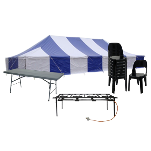 7M X 12M PVC POLE TENT COMBO