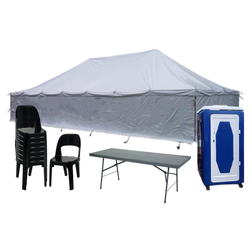 5M X 10M PVC POLE TENT COMBO