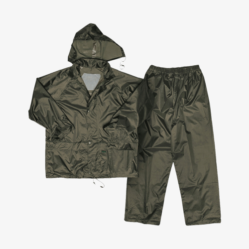 RUBBER RAIN SUIT GREEN