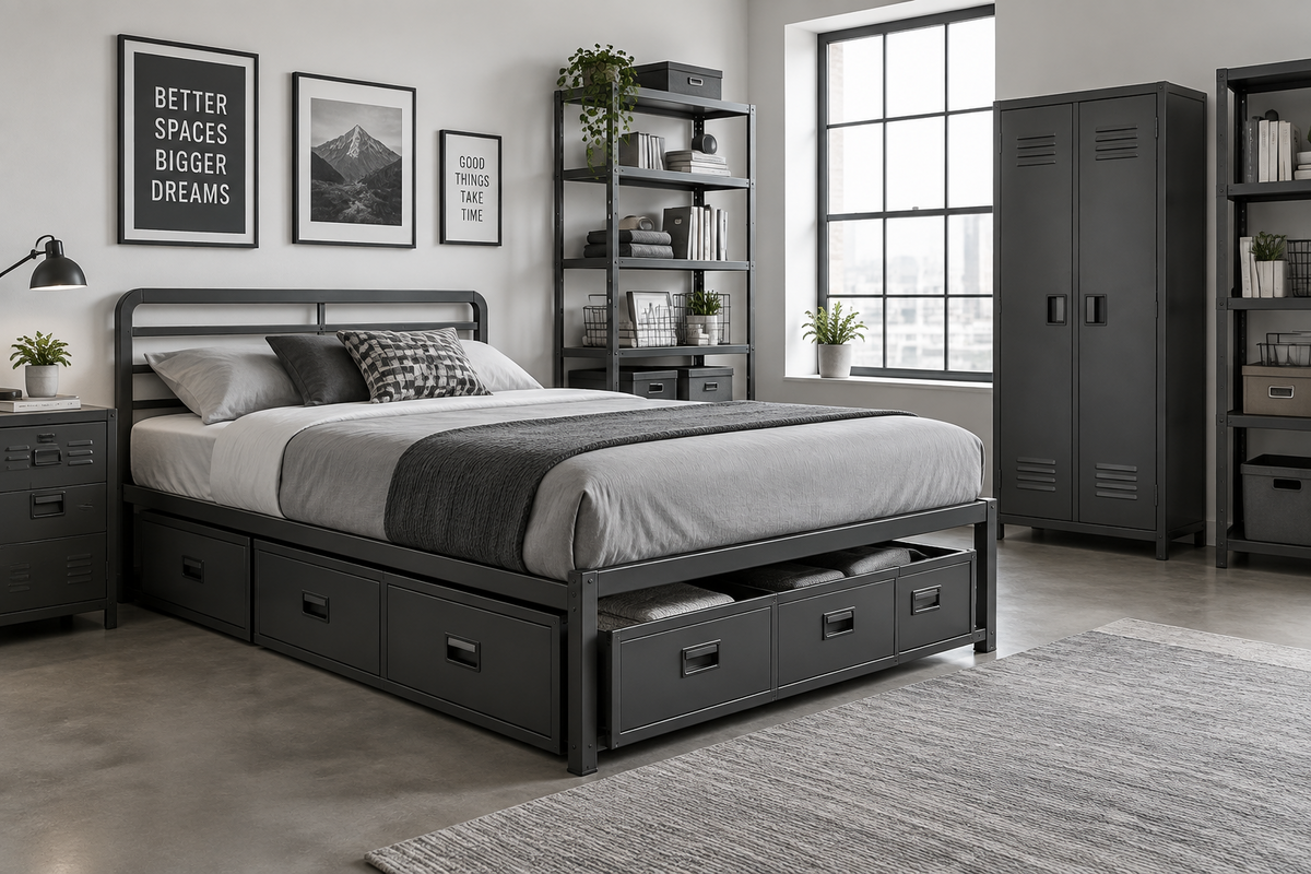 Steel Beds & Storage