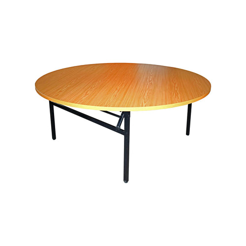 1.5M ROUND WOODEN TABLE