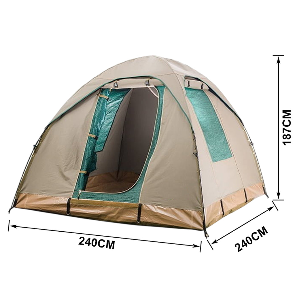 2.4M X 2.4M CANVAS BOW TENT