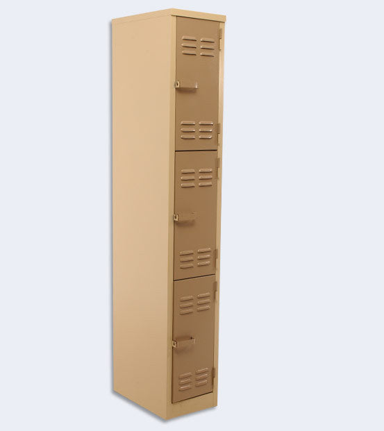 SINGLE 3 TIER STEEL LOCKER