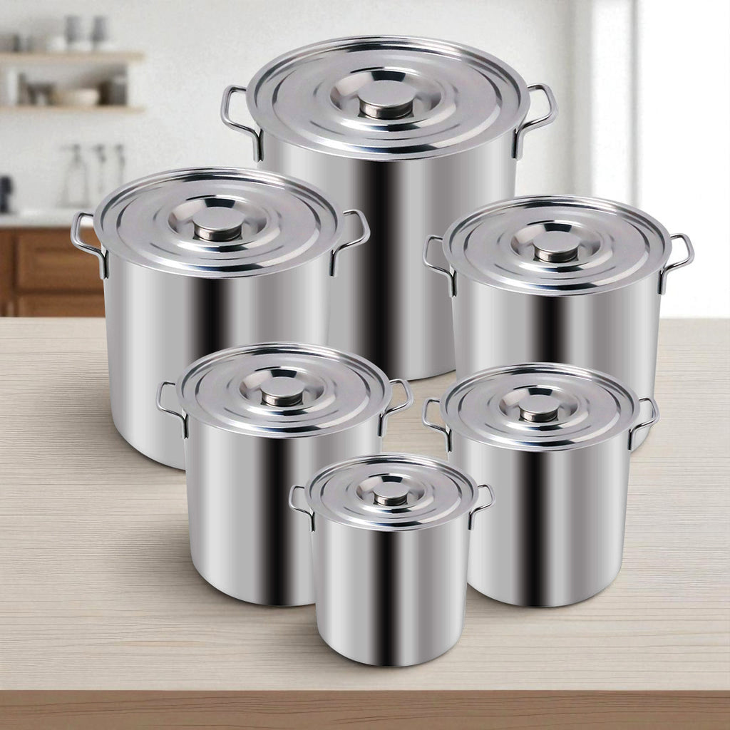 STAINLESS STEEL 6 PIECE BUCKET SET 1CM THICK