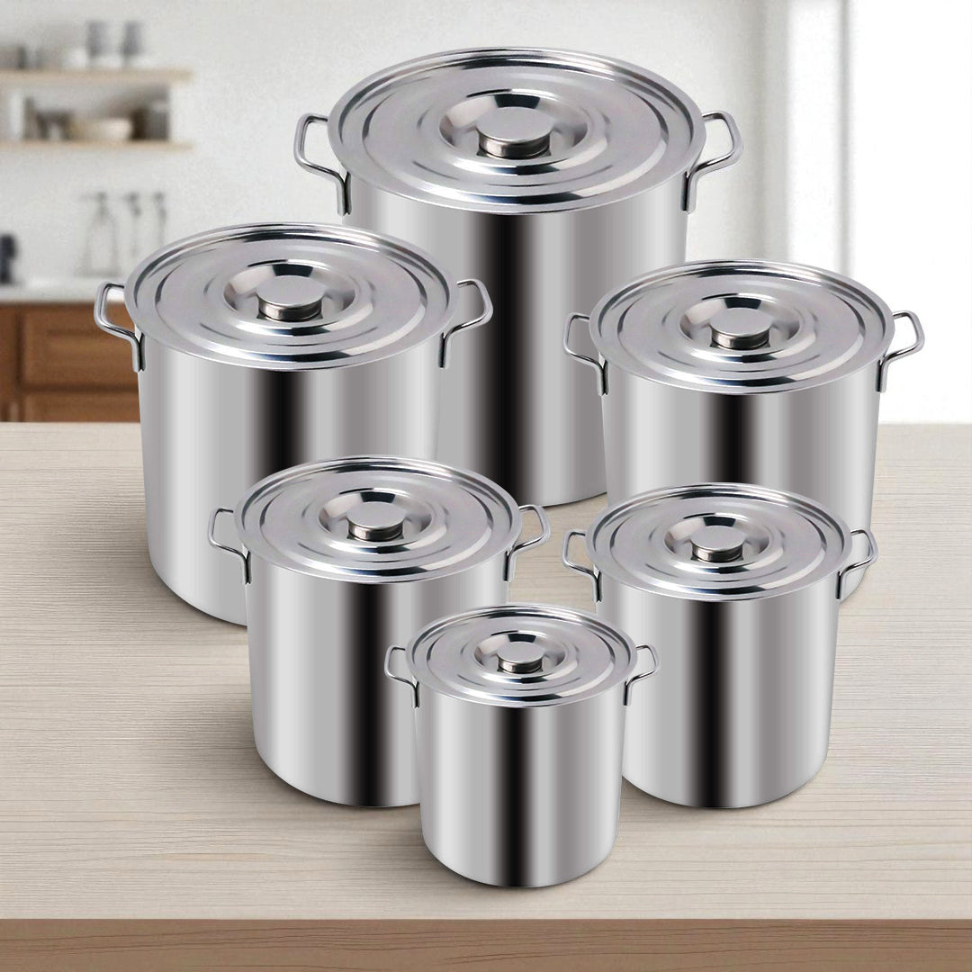 STAINLESS STEEL 6 PIECE BUCKET SET 1CM THICK