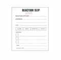 REACTION SLIP BOOK