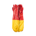 PVC RED & YELLOW 60CM SHOULDER GLOVES