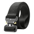HEAVY DUTY METAL BUCKLE MILITARY TACTICAL WAIST BELT BLACK
