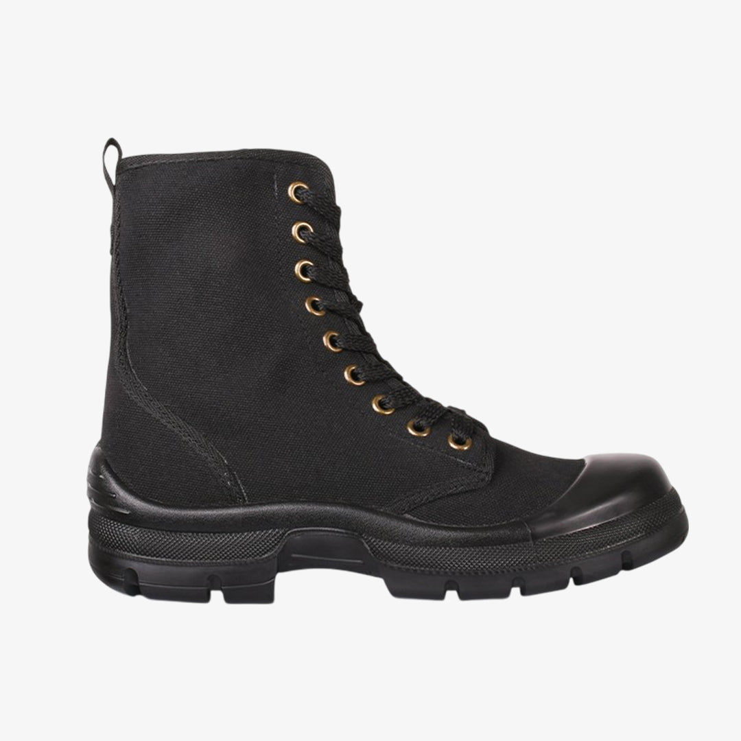 PATRIOT COMBAT CANVAS BOOTS BLACK