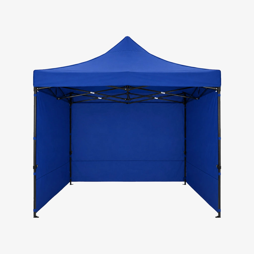 3M X 3M FOLD-UP GAZEBO WITH SIDE COVER BLUE