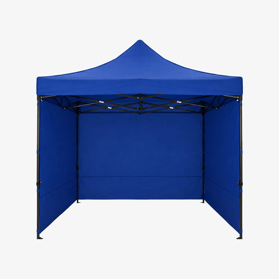 3M X 3M FOLD-UP GAZEBO WITH SIDE COVER BLUE