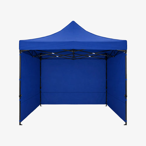 3M X 3M FOLD-UP GAZEBO WITH SIDE COVER BLUE