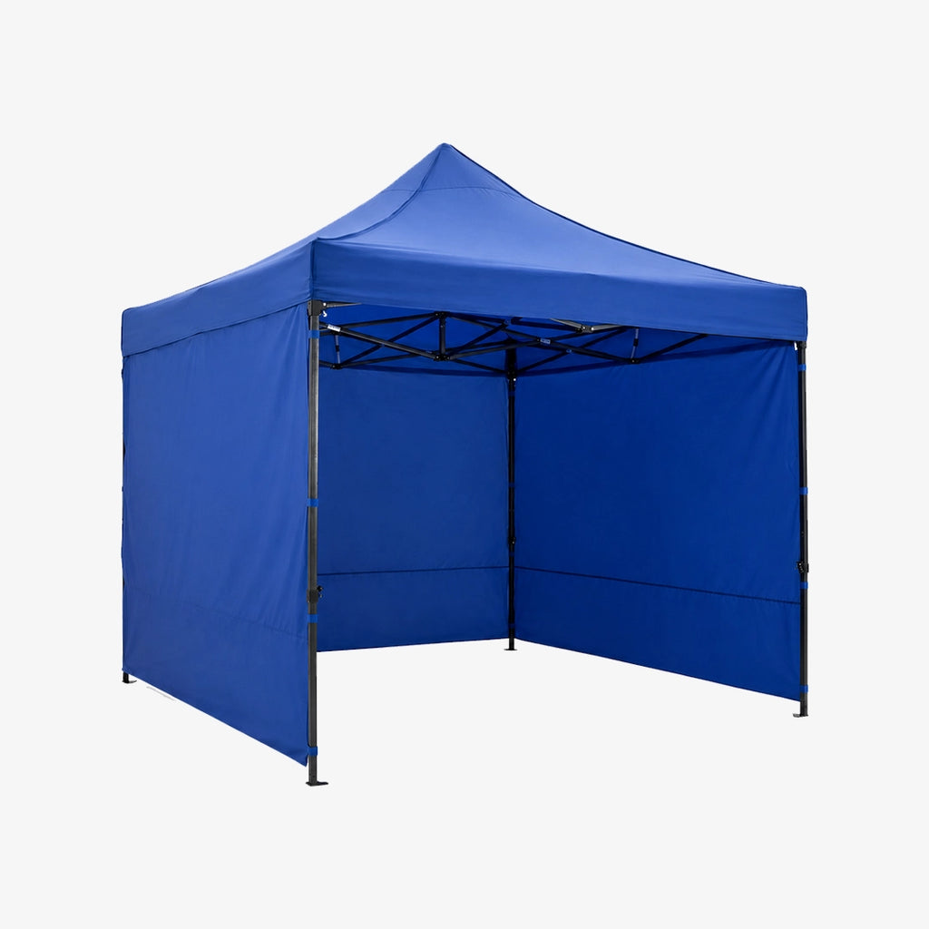 3M X 3M FOLD-UP GAZEBO WITH SIDE COVER BLUE