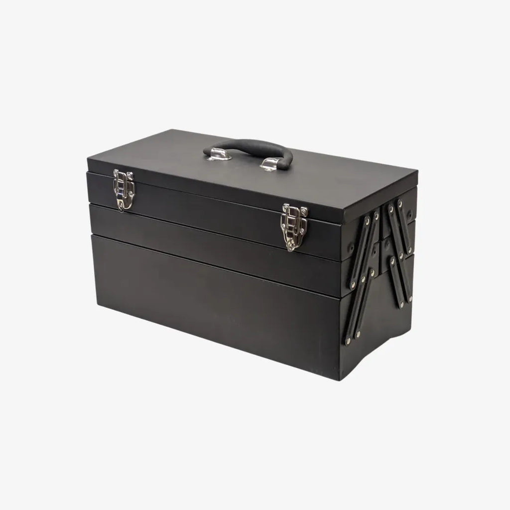 METAL 3 LAYER TOOL BOX BLACK