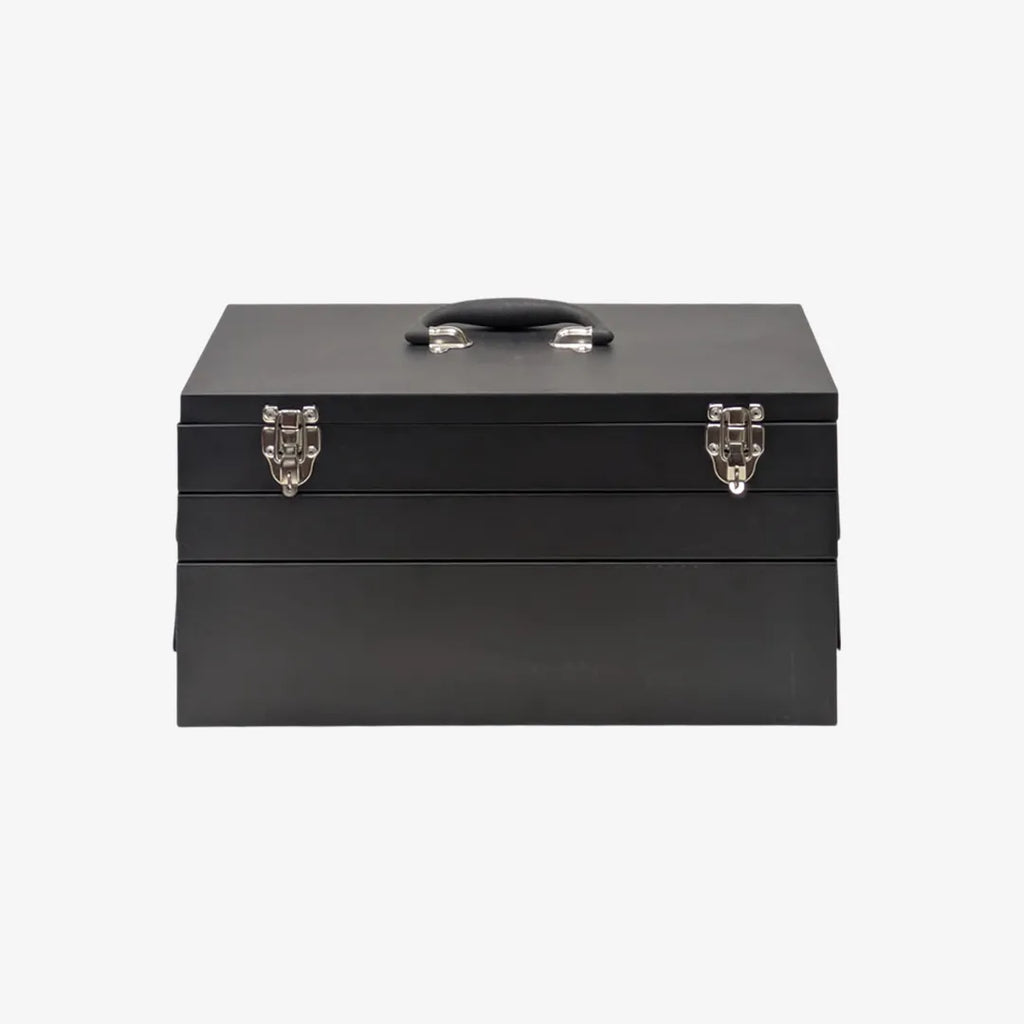 METAL 3 LAYER TOOL BOX BLACK