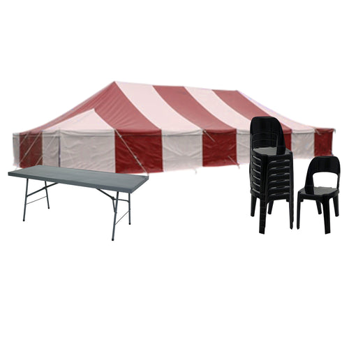 5M X 10M PVC POLE TENT COMBO