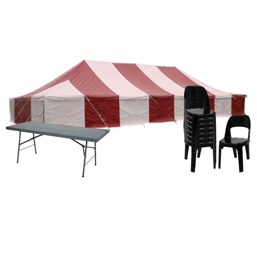 9M X 18M PVC POLE TENT COMBO