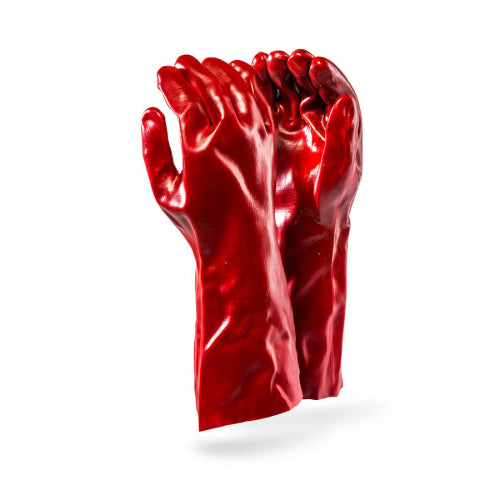 RED PVC ELBOW GLOVES