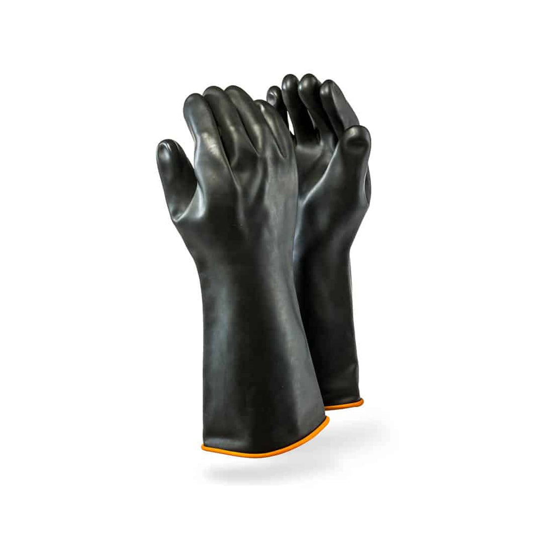 RUBBER GLOVES BLACK