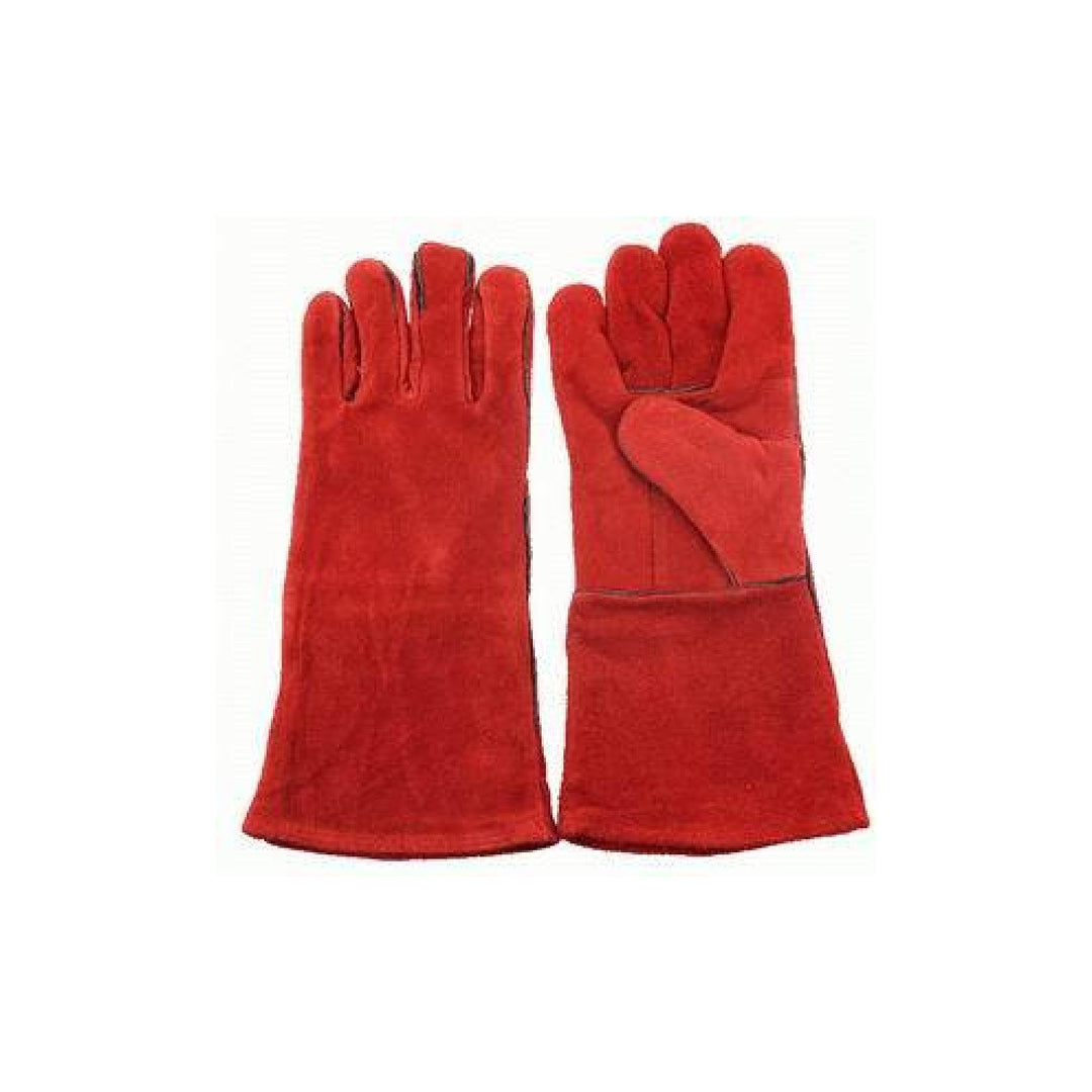 RED HEAT RESISTANT WELDING GLOVES
