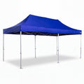 Army Stores blue heavy duty pop-up canopy event shelter with a sturdy metal frame for outdoor gatherings.