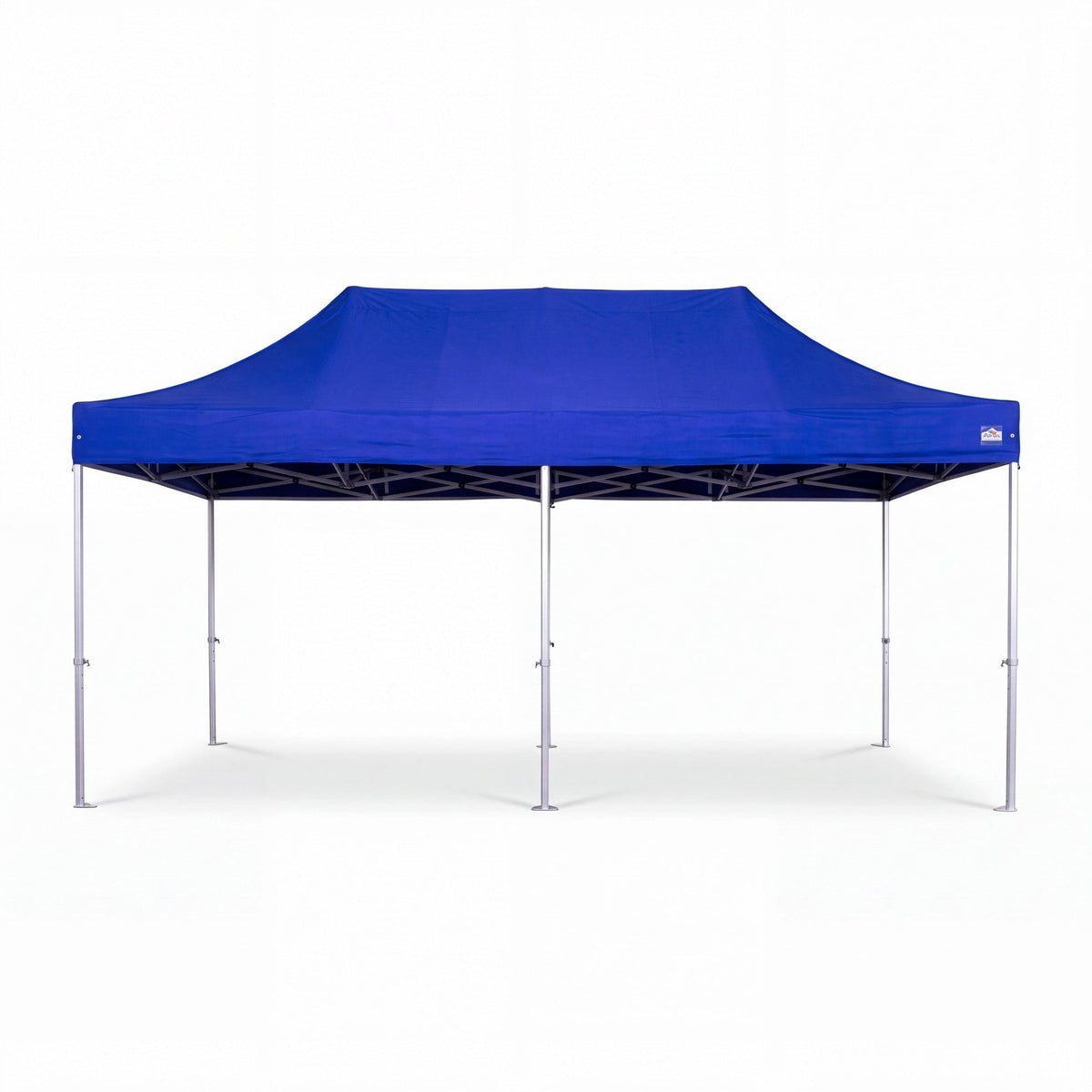 Army Stores heavy duty blue pop-up canopy event shelter with a sturdy metal frame for outdoor gatherings.