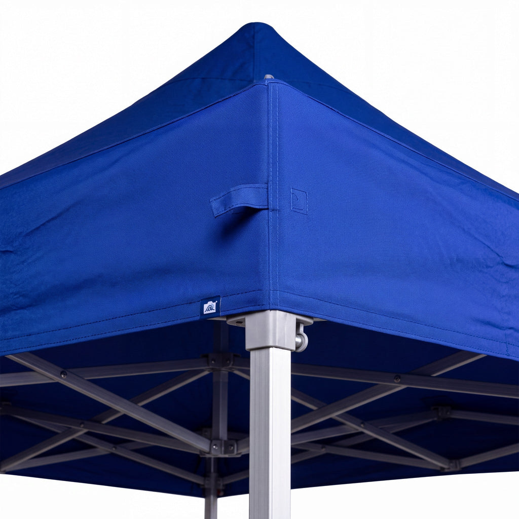 Army Stores blue heavy duty pop up canopy shelter with a sturdy metal frame for outdoor events