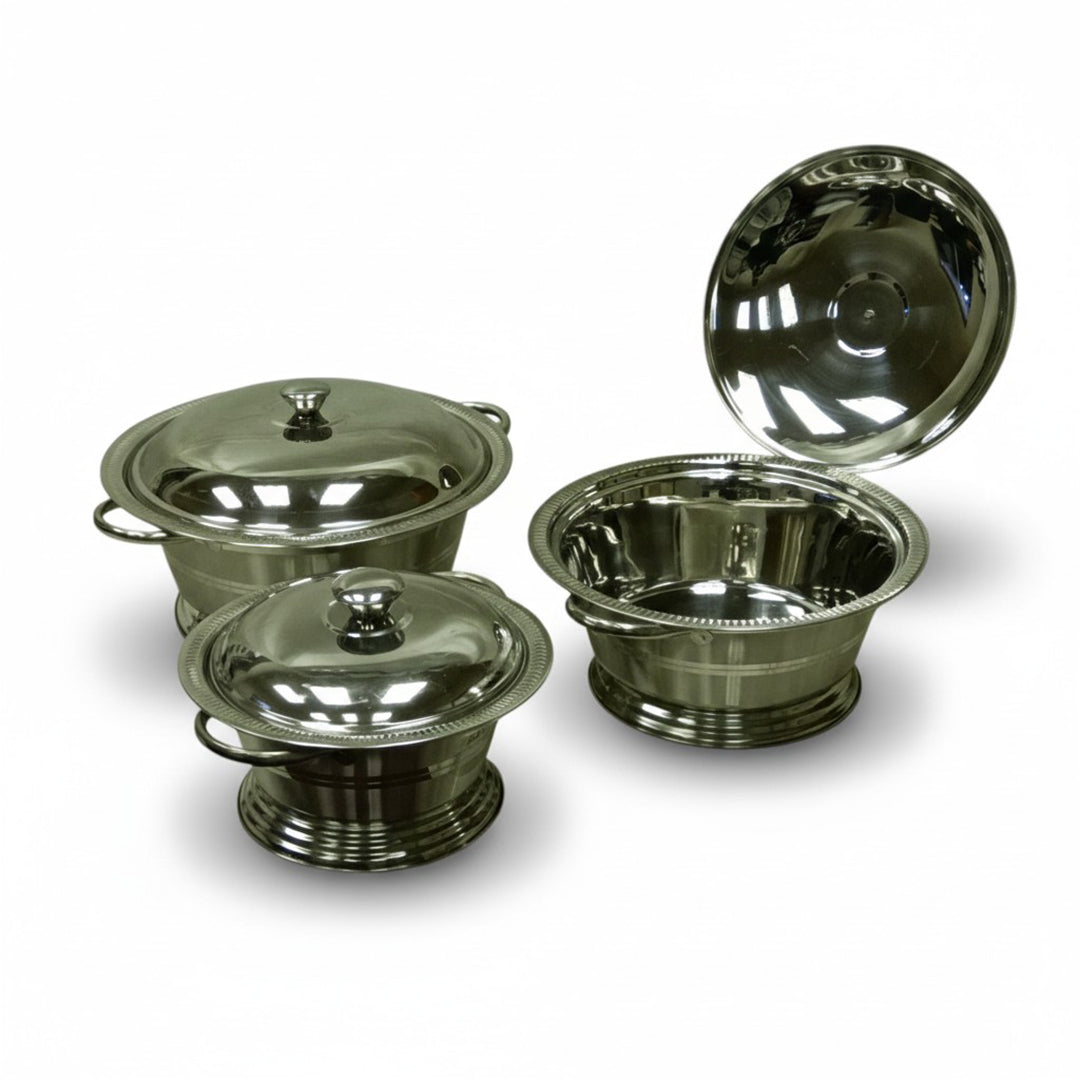 AZENTO STAINLESS STEEL 3PCE POT SET