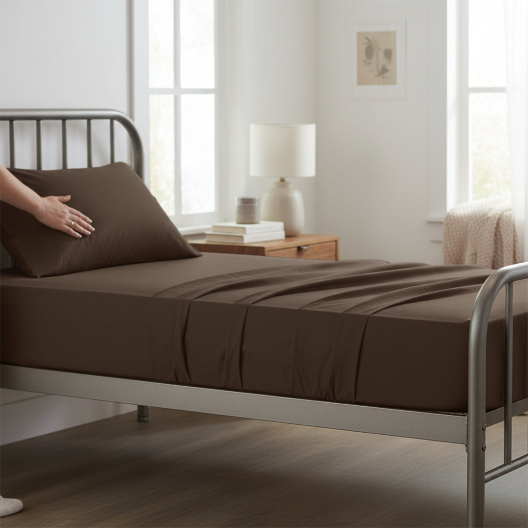 LINEN MATTRESS COVER AND PILLOW CASE SINGLE
