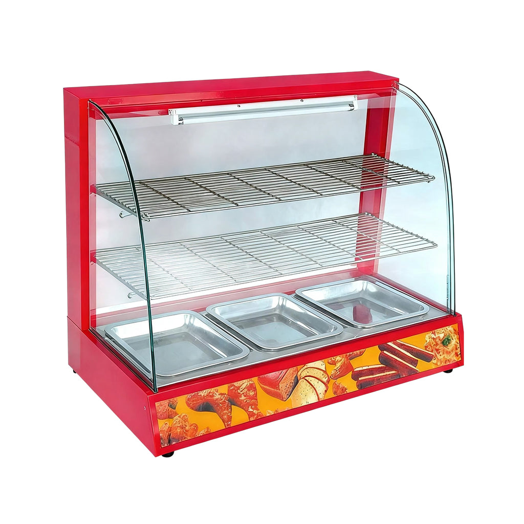 DISPLAY FOOD WARMER STAINLESS STEEL LARGE
