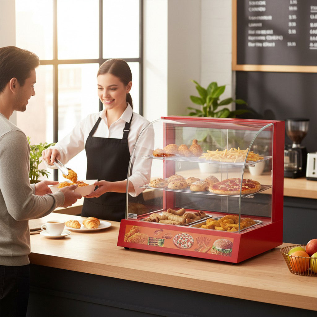 DISPLAY FOOD WARMER STAINLESS STEEL SMALL