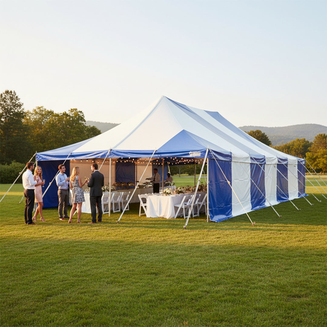 5M X 10M PVC POLE TENT WITHOUT WINDOWS